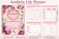 Aesthetic Pink Life Planner | Daily, Weekly & Monthly Planner | Printable PDF | Digital Planner